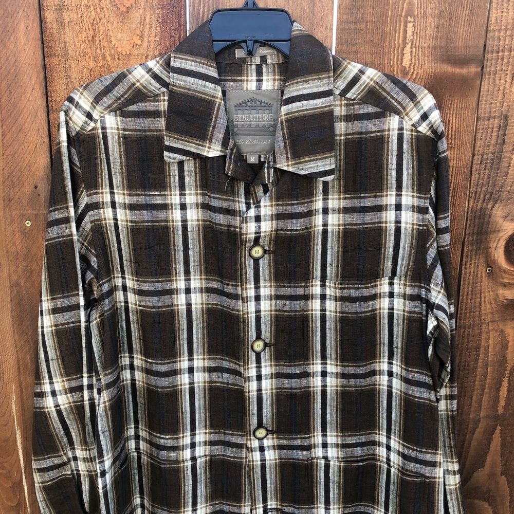 100% Linen Men's Lightweight Jacket /Shirt